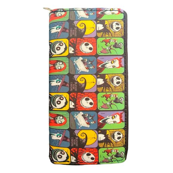 Nightmare Before Christmas Billfold Zippered Wallet Skellington (10) - Picture 1 of 2